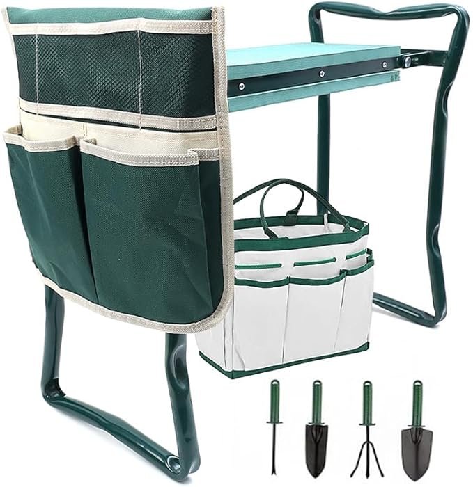 Folding Garden Kneeler with Tool Pouch