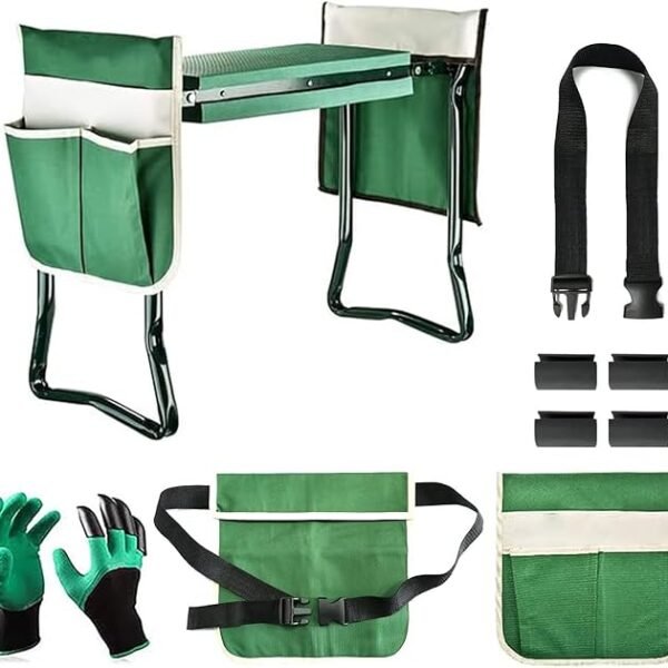 Folding Garden Kneeler Set with Accessories