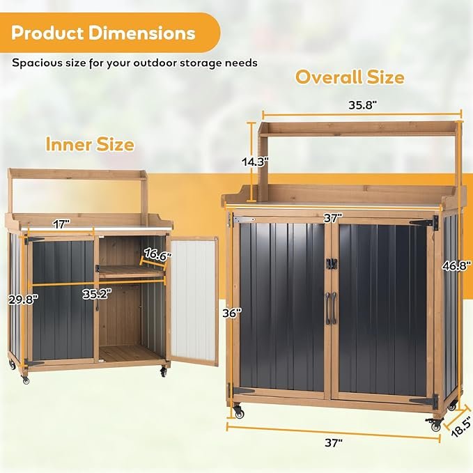 Mobile Garden Storage Workstation