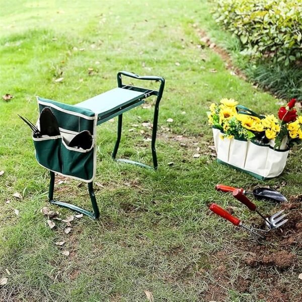 Folding Garden Kneeler with Tool Pouch