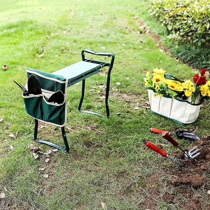 Folding Garden Kneeler with Tool Pouch