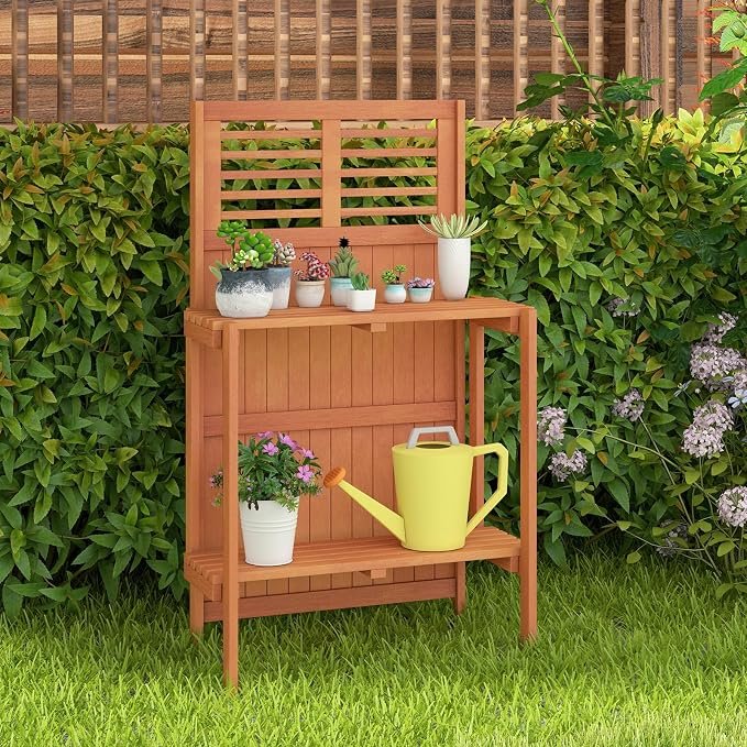 Folding Garden Potting Workstation