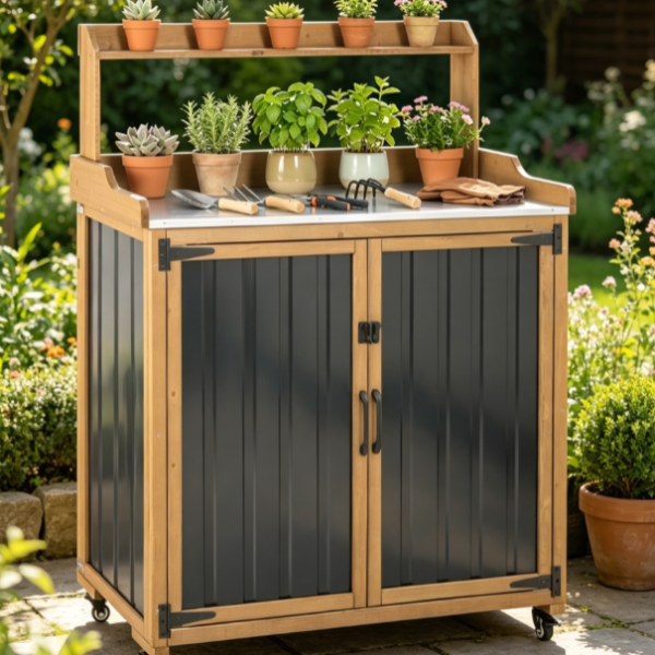Mobile Garden Storage Workstation