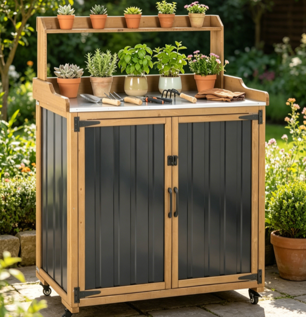 Mobile Garden Storage Workstation