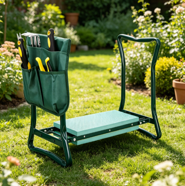 Folding Garden Kneeler with Tool Bag