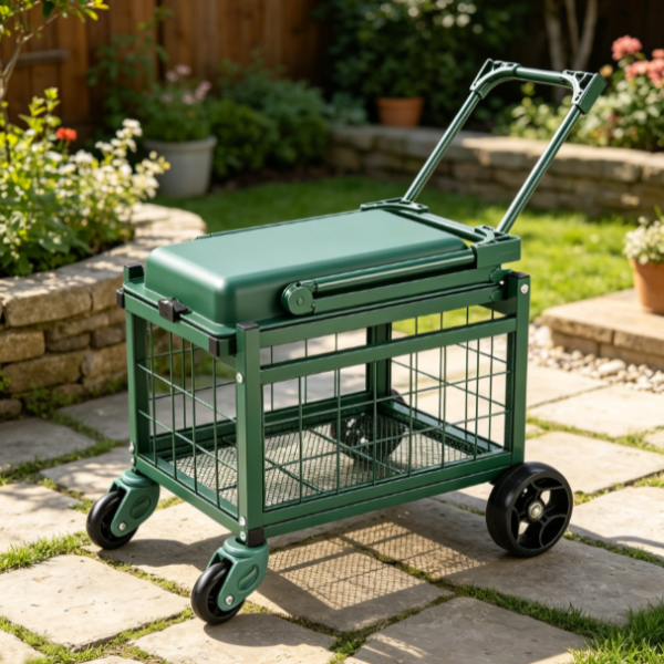 Heavy-Duty Rolling Garden Seat